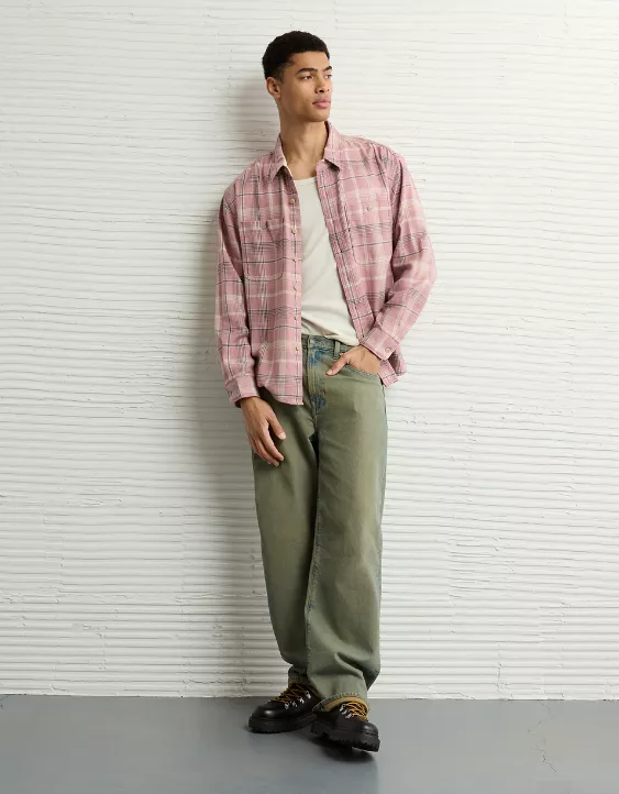 AE Textured Flannel Shirt - Image 6