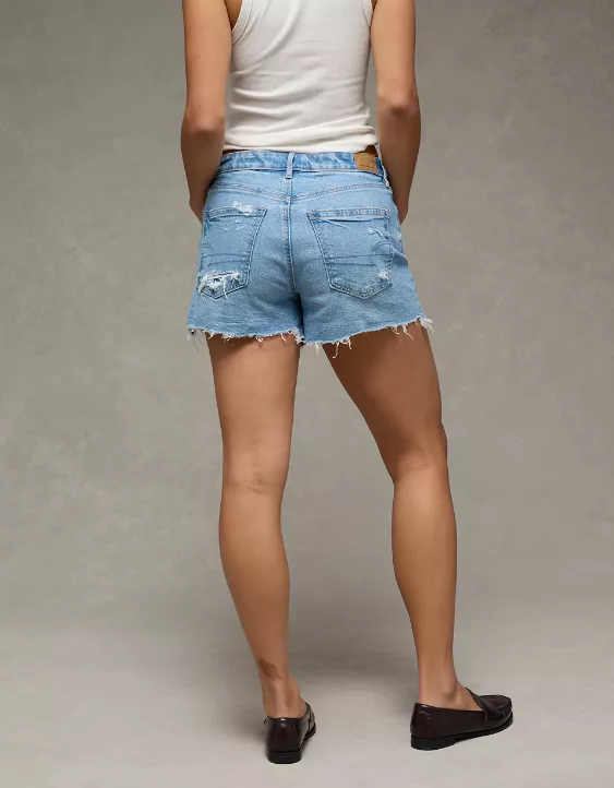 AE Strigid Super High-Waisted Relaxed Denim Short - Image 2
