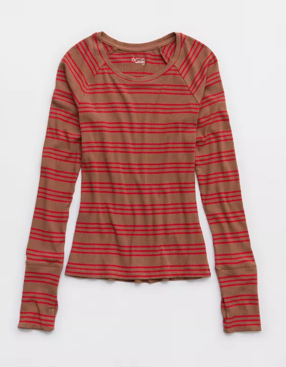 OFFLINE By Aerie Thumbs Up Fitted Ribbed T-Shirt - Image 3