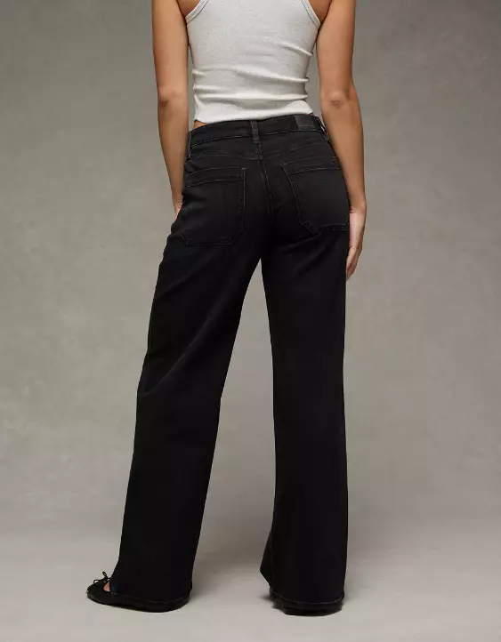 AE Dreamy Drape Stretch Super High-Waisted Baggy Wide-Leg Jean - Image 2
