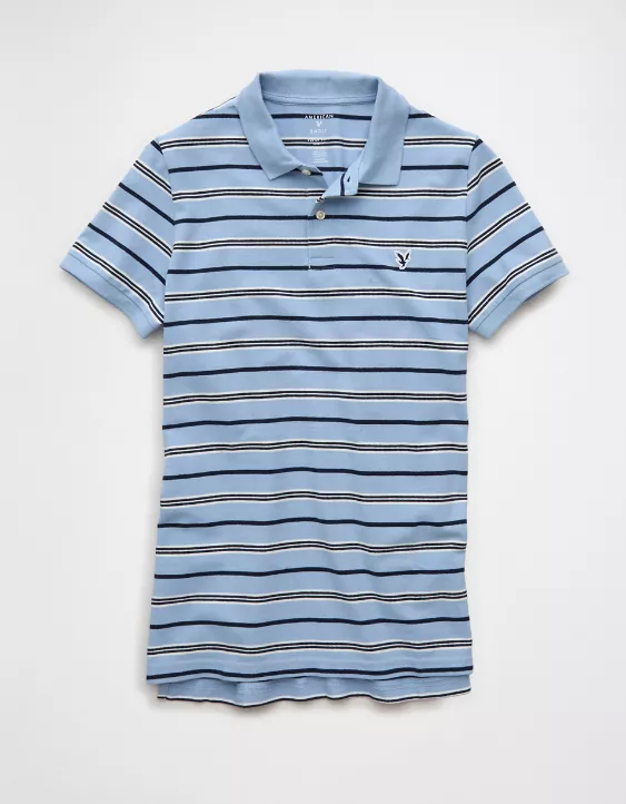 AE Slim Fit Stretch Striped Polo Shirt - Image 3