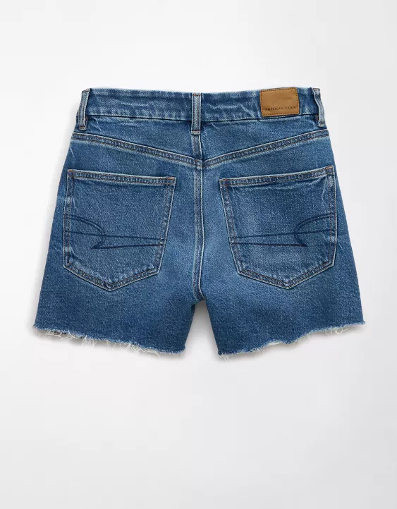 AE Stretch Curvy Crossover Denim Mom Short - Image 4
