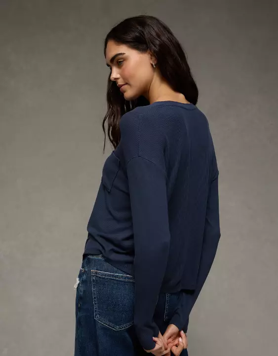 AE Soft & Sexy Long Sleeve Pocket T-Shirt - Image 2