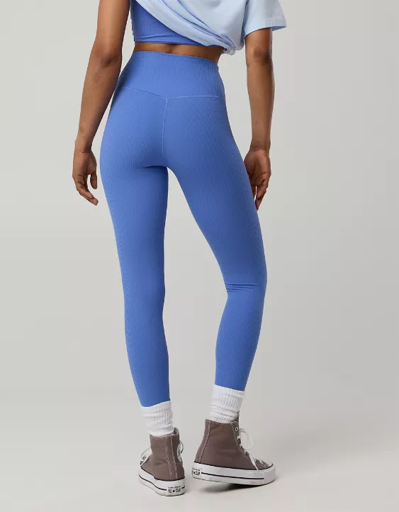 OFFLINE By Aerie Real Me XTRA High Waisted Ribbed Legging - Image 2