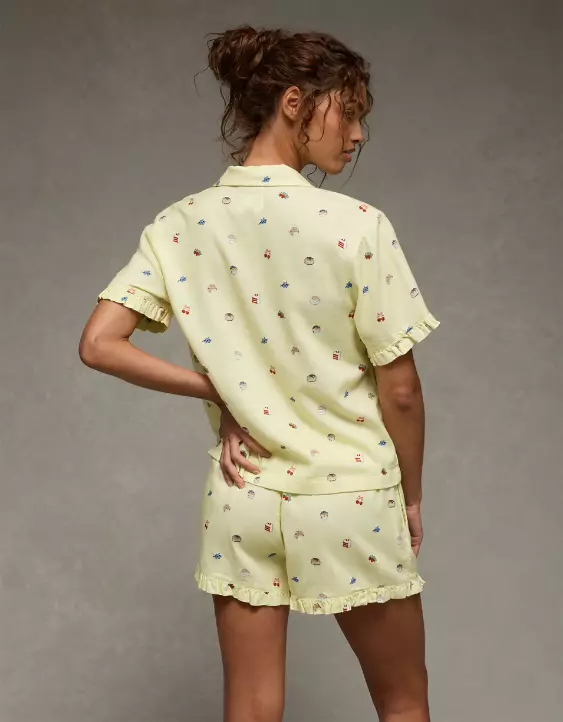 AE Ruffled Flannel PJ Set - Image 2