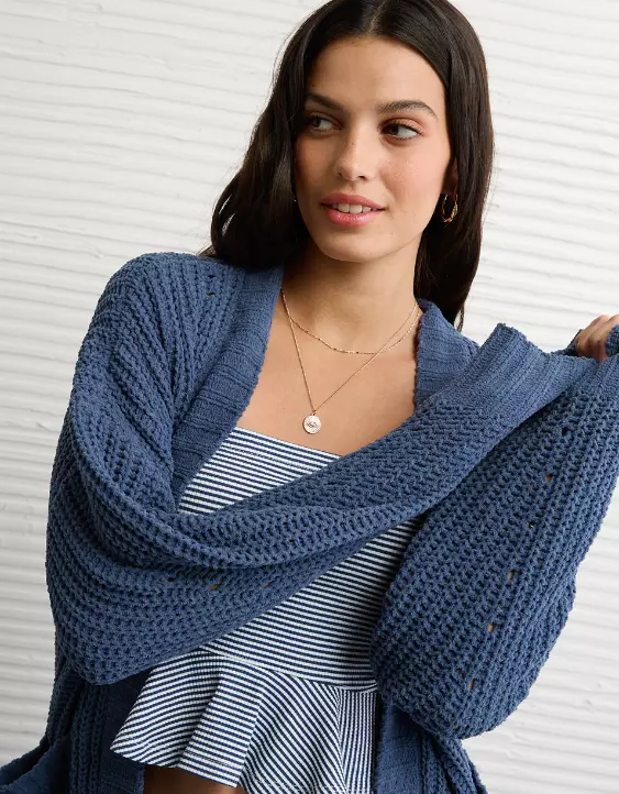 AE Chenille Cardigan Sweater - Image 7