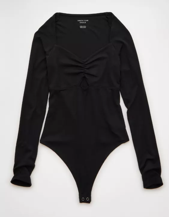 AE Long Sleeve Bow Front Bodysuit - Image 3