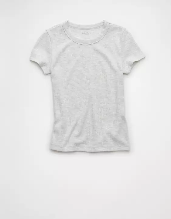 AE Waffle Hey Baby Tee - Image 3