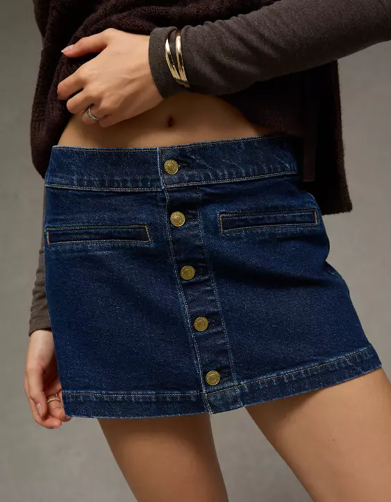 AE Stretch Low-Rise Denim Mini Skirt - Image 7