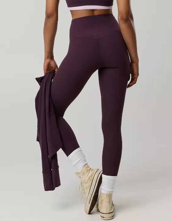 OFFLINE By Aerie Real Me XTRA High Waisted Ribbed Legging - Image 2