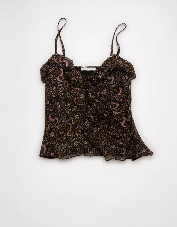 AE Ruffle Tie-Front Cami Top - Image 3