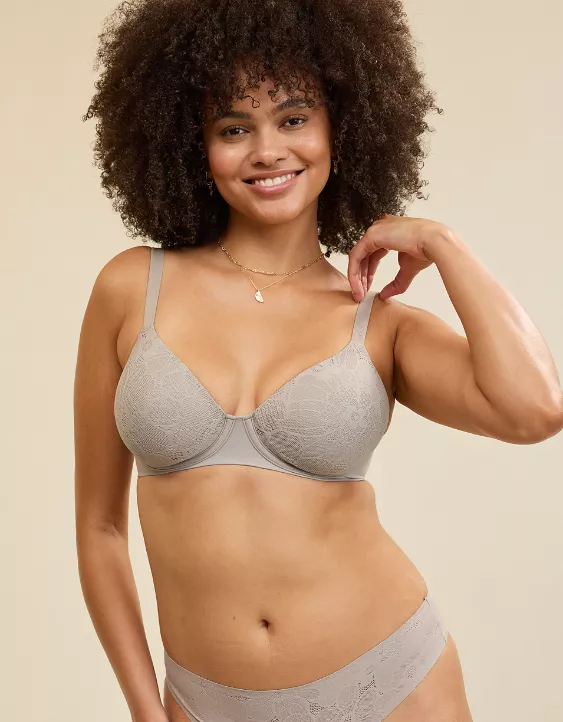 SMOOTHEZ Lace Full Coverage Lightly Lined Bra - Image 3