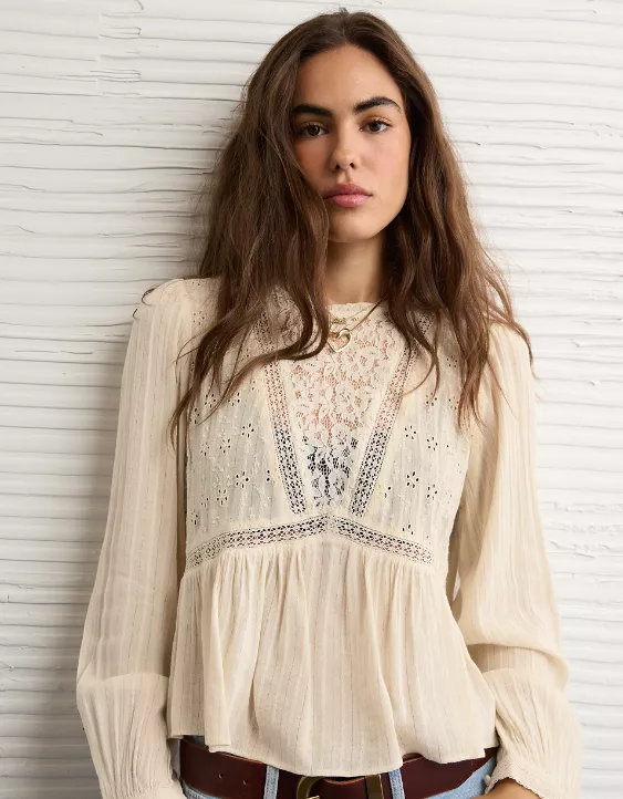 AE High Neck Lace Blouse - Image 7