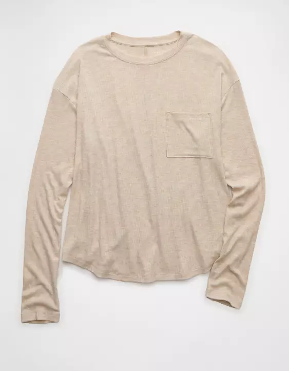 AE Soft & Sexy Long Sleeve Pocket T-Shirt - Image 3