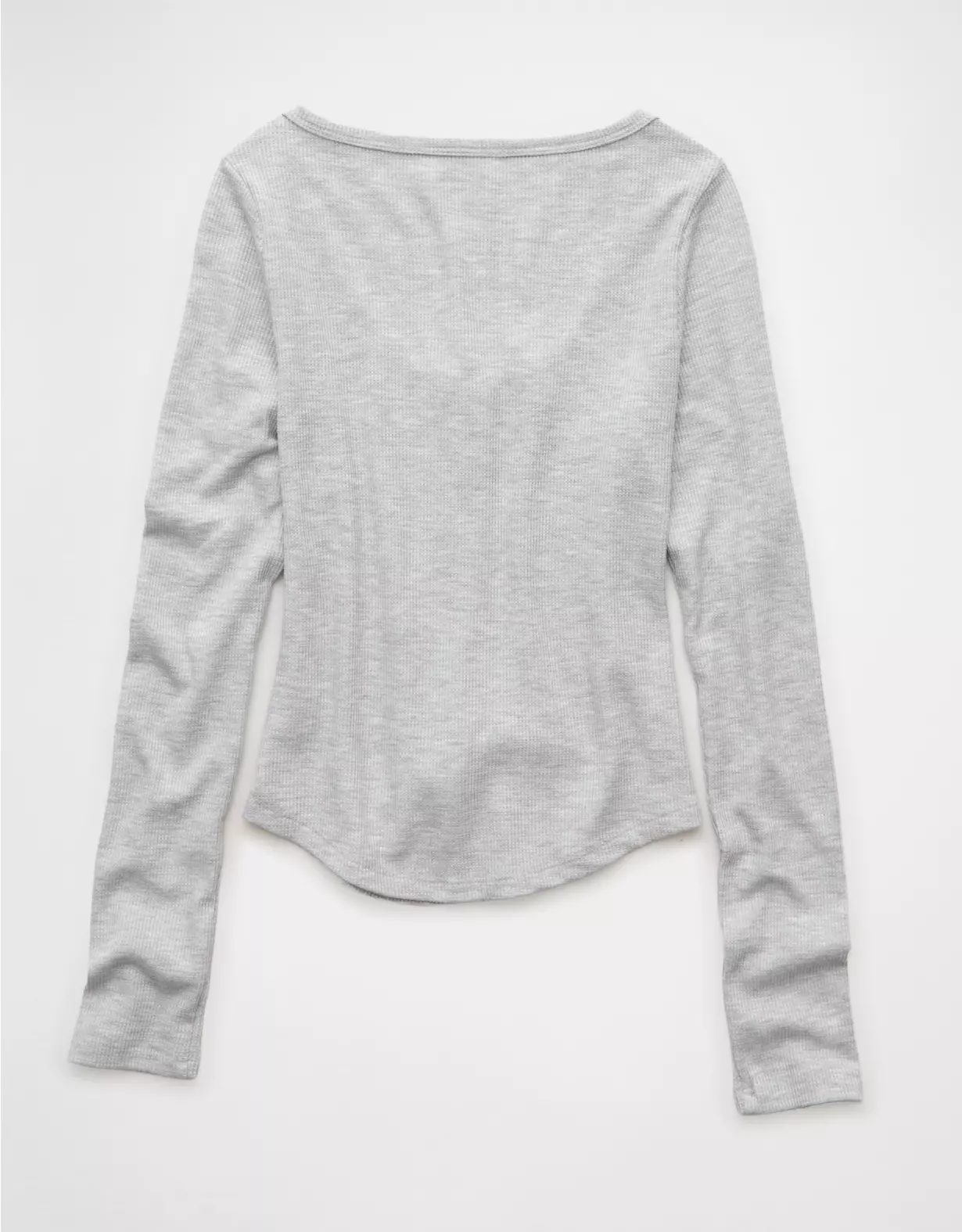 AE Waffle Long Sleeve Button-Up Tee - Image 2