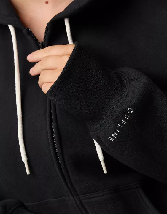 OFFLINE By Aerie Cloud Fleece Classic Full Zip Sweatshirt - Image 8