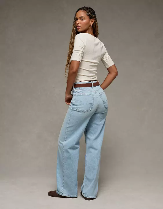 AE Strigid Curvy Super High-Waisted Baggy Straight Jean - Image 2