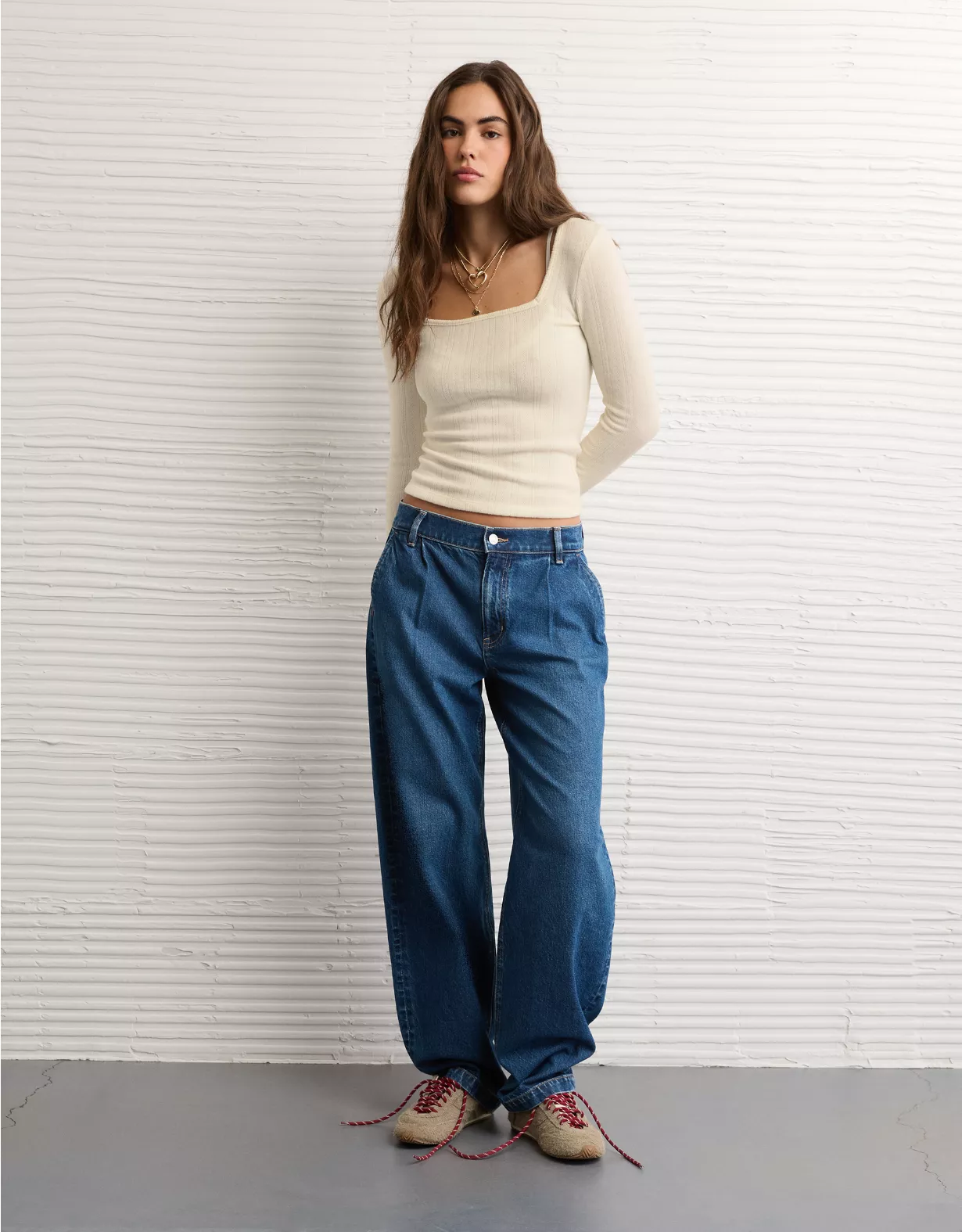 AE Long Sleeve Square Neck T-Shirt