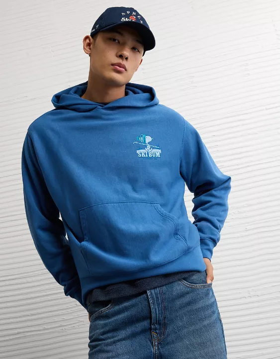 AE Snoopy Graphic Fleece Hoodie - Image 6