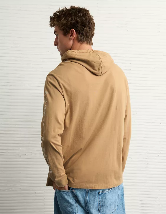 AE Lightweight Icon Logo Graphic Hoodie T-Shirt - Image 2