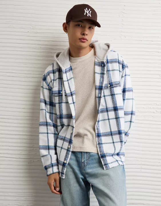 AE Hooded Flannel Shirt - Image 5