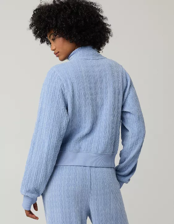 OFFLINE By Aerie Cable Lounge Full Zip - Image 2