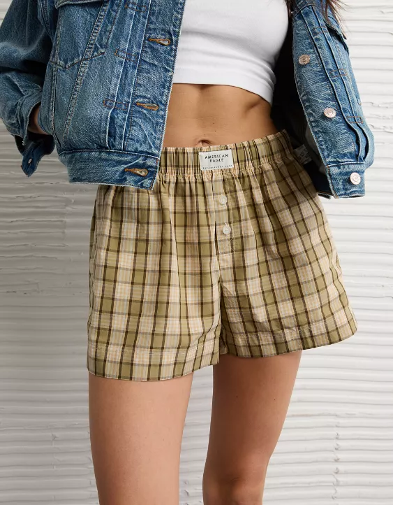 AE Plaid Boxer Sleep Short - Image 5