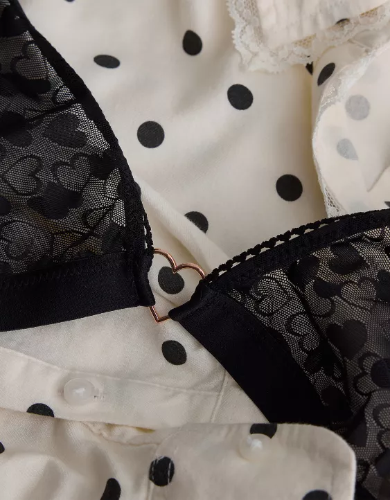 Show Off Heart Mesh Triangle Bralette - Image 6