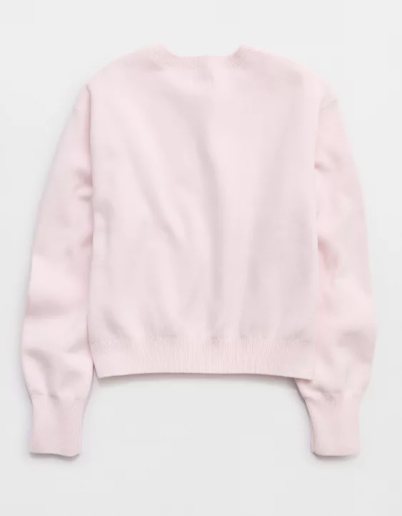 Aerie Cropped Crew Sweater - Image 4