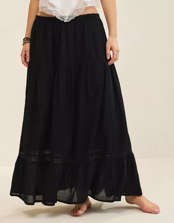 Aerie Lace Trim Maxi Skirt - Image 5