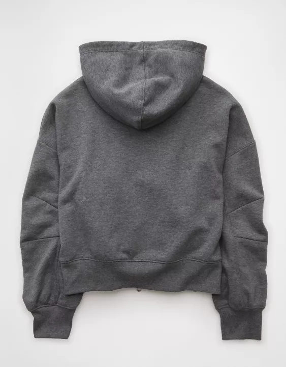 AE Everyday Luxe Barrel Sleeve Full Zip Hoodie - Image 4