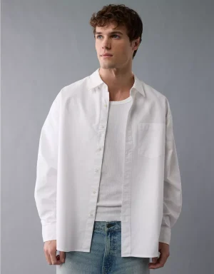 AE Everyday Relaxed Oxford Button-Up Shirt