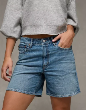AE Strigid Super High-Waisted Relaxed Denim Short