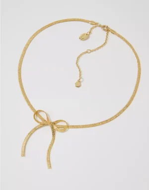 Aerie Stardust Bow Necklace