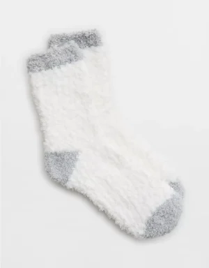 Aerie Fuzzy Crew Socks