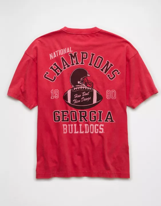 AE Boxy Georgia Bulldogs Graphic T-Shirt - Image 4